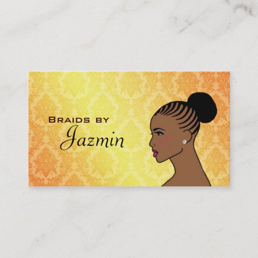 Cartes de visite de tresses (Devant)