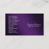 Cartes de visite de tresses (Dos)