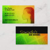 Cartes de visite de tresseuse de cheveux (Devant / Derrière)