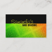 Cartes de visite de tresseuse de cheveux (Dos)