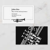 Cartes de visite de trompette (Devant / Derrière)