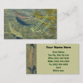 Cartes de visite de truite arc-en-ciel pêchant le (Devant / Derrière)