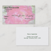 Cartes de visite de Tulipe rose vif (Devant / Derrière)