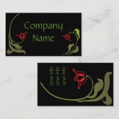 Cartes de visite de tulipes de Nouveau d'art (Devant / Derrière)