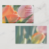 Cartes de visite de tulipes dynamiques (Devant / Derrière)