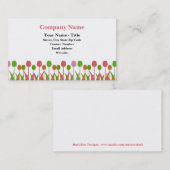 Cartes de visite de Tulipline (Devant / Derrière)