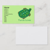 Cartes de visite de Turtle Lover (Devant / Derrière)