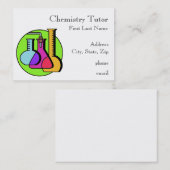 Cartes de visite de tuteur de chimie (Devant / Derrière)