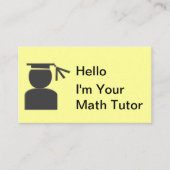 Cartes de visite de tutorat simples (Devant)