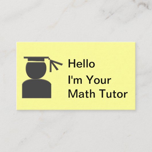 Cartes de visite de tutorat simples (Devant)