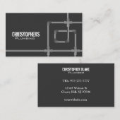 Cartes de visite de tuyauterie (Devant / Derrière)
