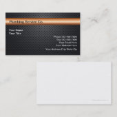 Cartes de visite de tuyauterie (Devant / Derrière)