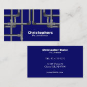 Cartes de visite de tuyauterie (Devant / Derrière)