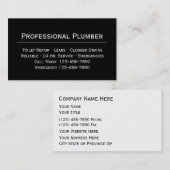 Cartes de visite de tuyauterie (Devant / Derrière)