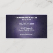 Cartes de visite de tuyauterie (Dos)