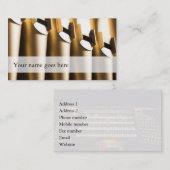 Cartes de visite de tuyaux d'organe - d'or (Devant / Derrière)