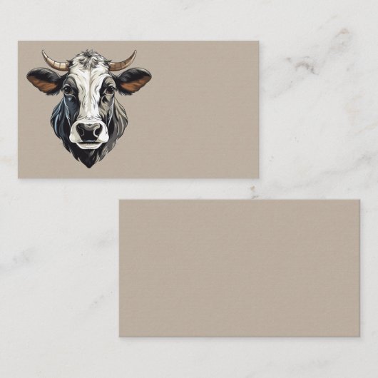 Cartes de visite de vache (Devant / Derrière)