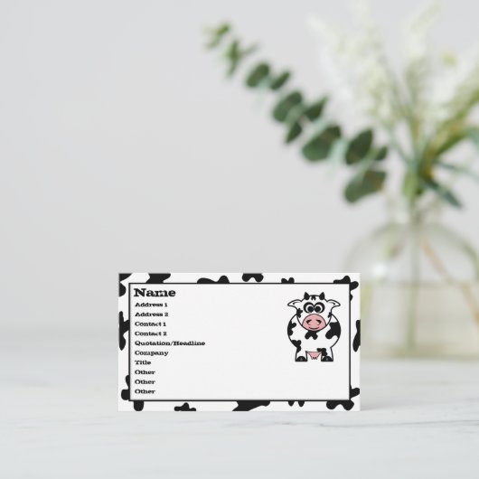 Cartes de visite de vache (Debout devant)