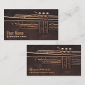Cartes de visite de valves de trompette (Devant / Derrière)