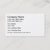 Cartes de visite de véhicule blindé (Dos)