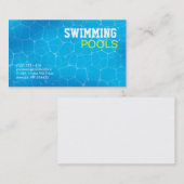 cartes de visite de vendeur de piscine (Devant / Derrière)