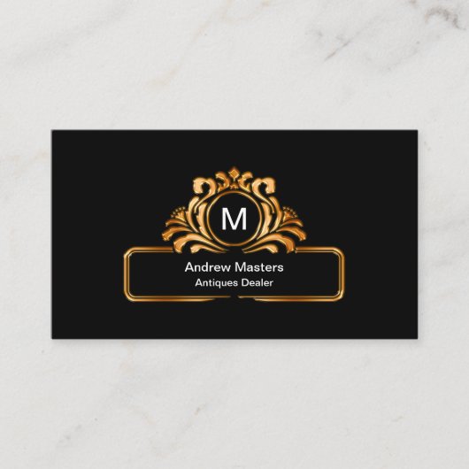 Cartes de visite de vente d'antiquités classiques (Devant)