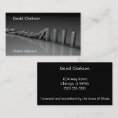 Cartes de visite de ventes d'assurance de régleur (Devant / Derrière)