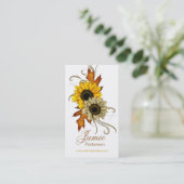 Cartes de visite de verticale de fleur d'automne (Debout devant)