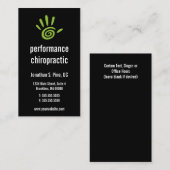 Cartes de visite de verticale de logo de (Devant / Derrière)