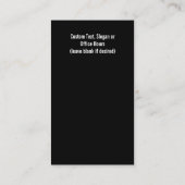 Cartes de visite de verticale de logo de (Dos)