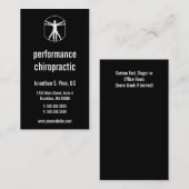 Cartes de visite de verticale de logo de (Devant / Derrière)