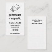 Cartes de visite de verticale de logo de (Devant / Derrière)