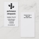 Cartes de visite de verticale de logo de (Devant / Derrière)