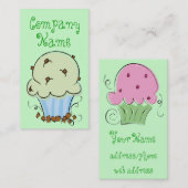 Cartes de visite de verticale de petit gâteau (Devant / Derrière)