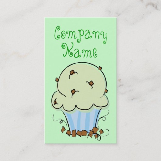 Cartes de visite de verticale de petit gâteau (Devant)