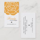 Cartes de visite de verticale de rose d'orange (Devant / Derrière)