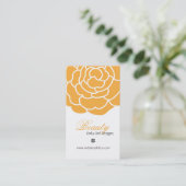 Cartes de visite de verticale de rose d'orange (Debout devant)