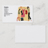 Cartes de visite de vêtements (Devant / Derrière)