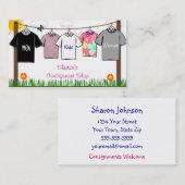 Cartes de visite de vêtements (Devant / Derrière)