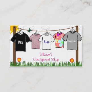 Cartes de visite de vêtements