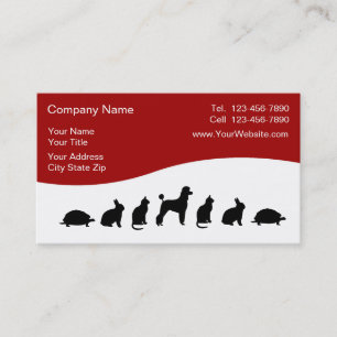 Cartes de visite de vétérinaire