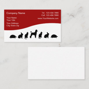 Cartes de visite de vétérinaire