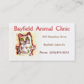 Cartes de visite de vétérinaire/d'amoureux des (Dos)