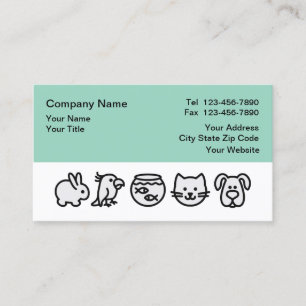 Cartes de visite de vétérinaire d'hôpital animalie