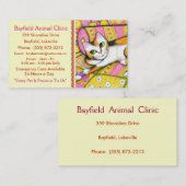 Cartes de visite de vétérinaire/soin des animaux (Devant / Derrière)