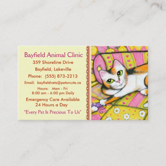 Cartes de visite de vétérinaire/soin des animaux (Devant)