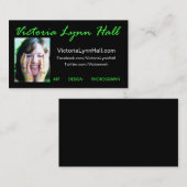 cartes de visite de VictoriaLynnHall.com (Devant / Derrière)