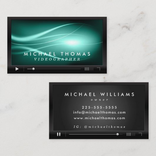 Cartes de visite de Videographer (Devant / Derrière)