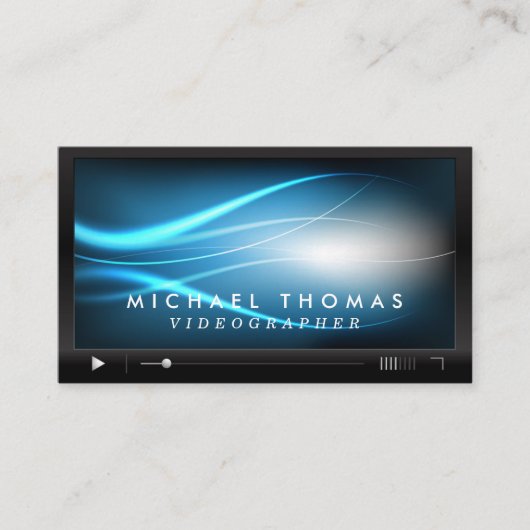 Cartes de visite de Videographer (Devant)