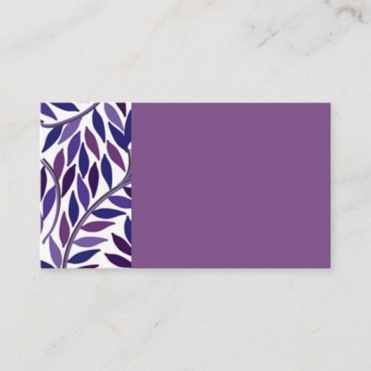 Cartes de visite de vigne pourpre (Devant)